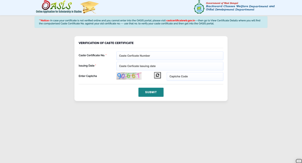 Click on the Submit Button